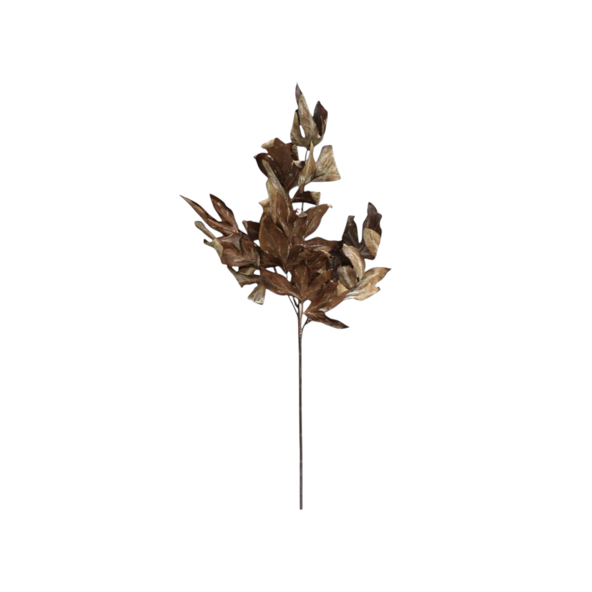 Herfstserie brown bladeren | Zijden kunstbloem | Lengte 66cm 1pcs