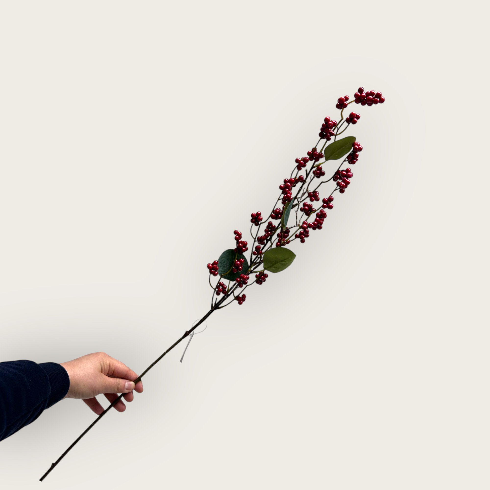 Rode Vrucht | Zijden kunstbloem | Lengte 83cm 1pcs