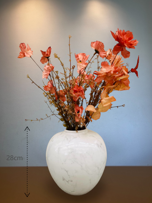Zijden Bloemen met American porcelain ginger jar by mid-20th century Big H*28W*25