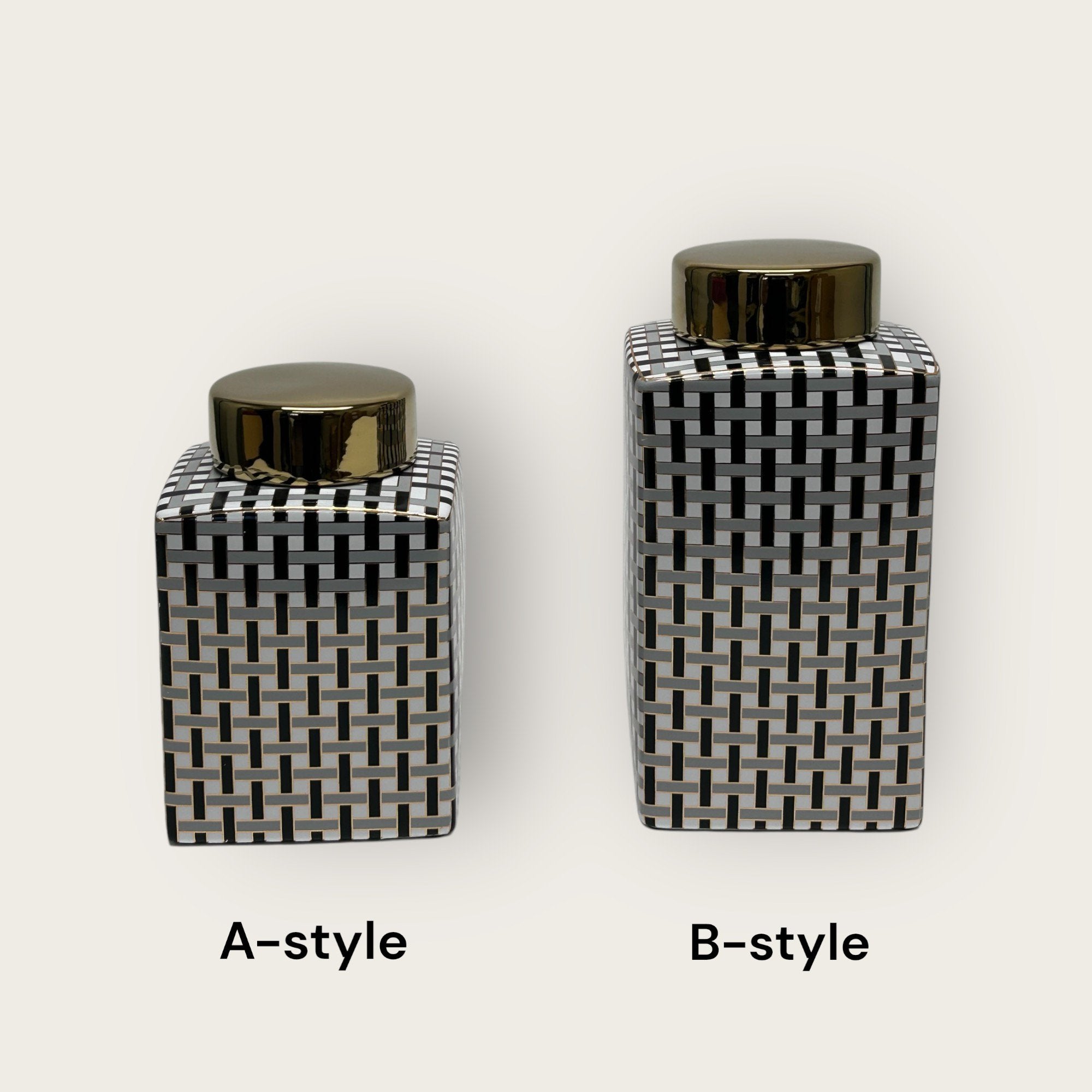 Golden Canister with Lid B style
