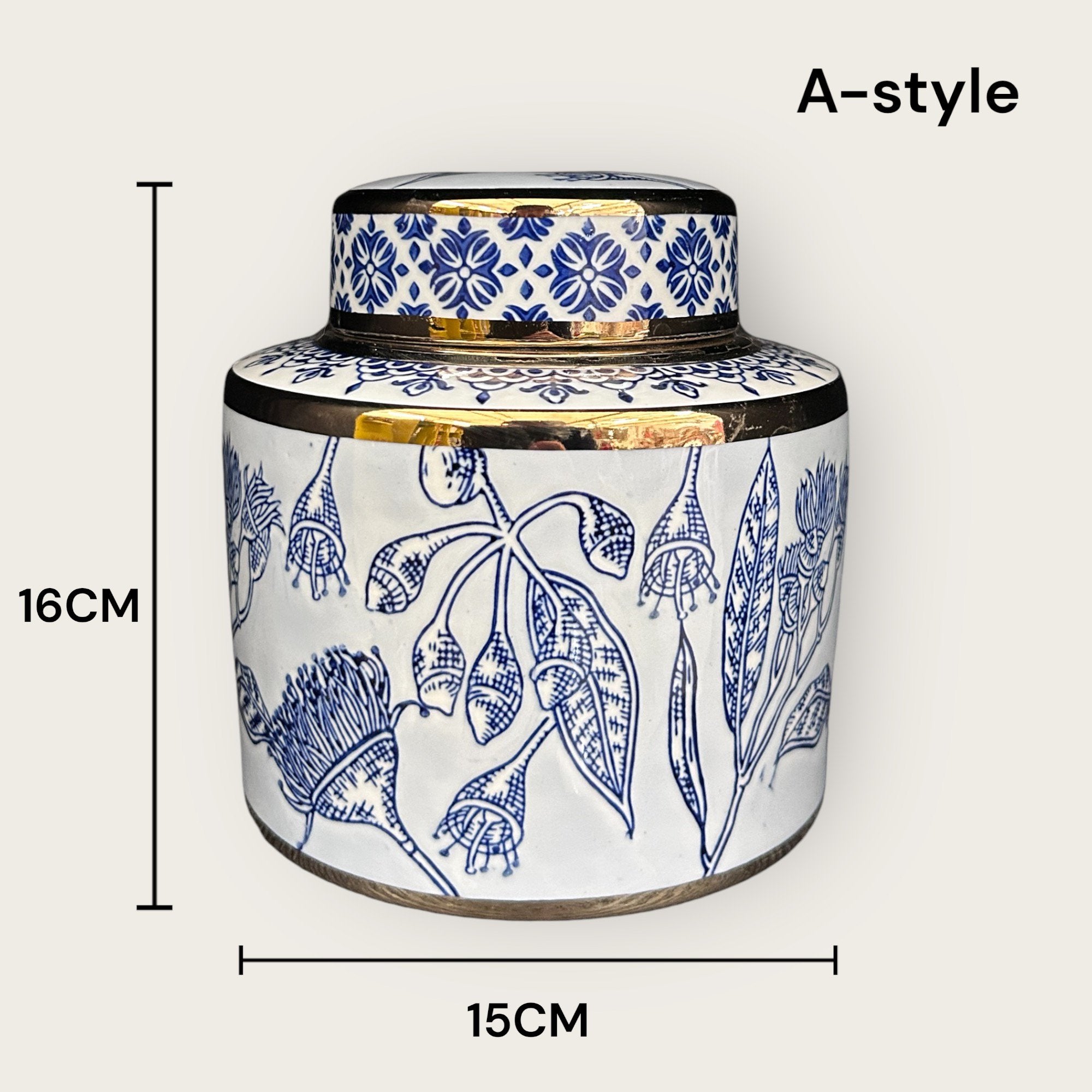 Blue and White Porcelain Flower Vase (A-style)
