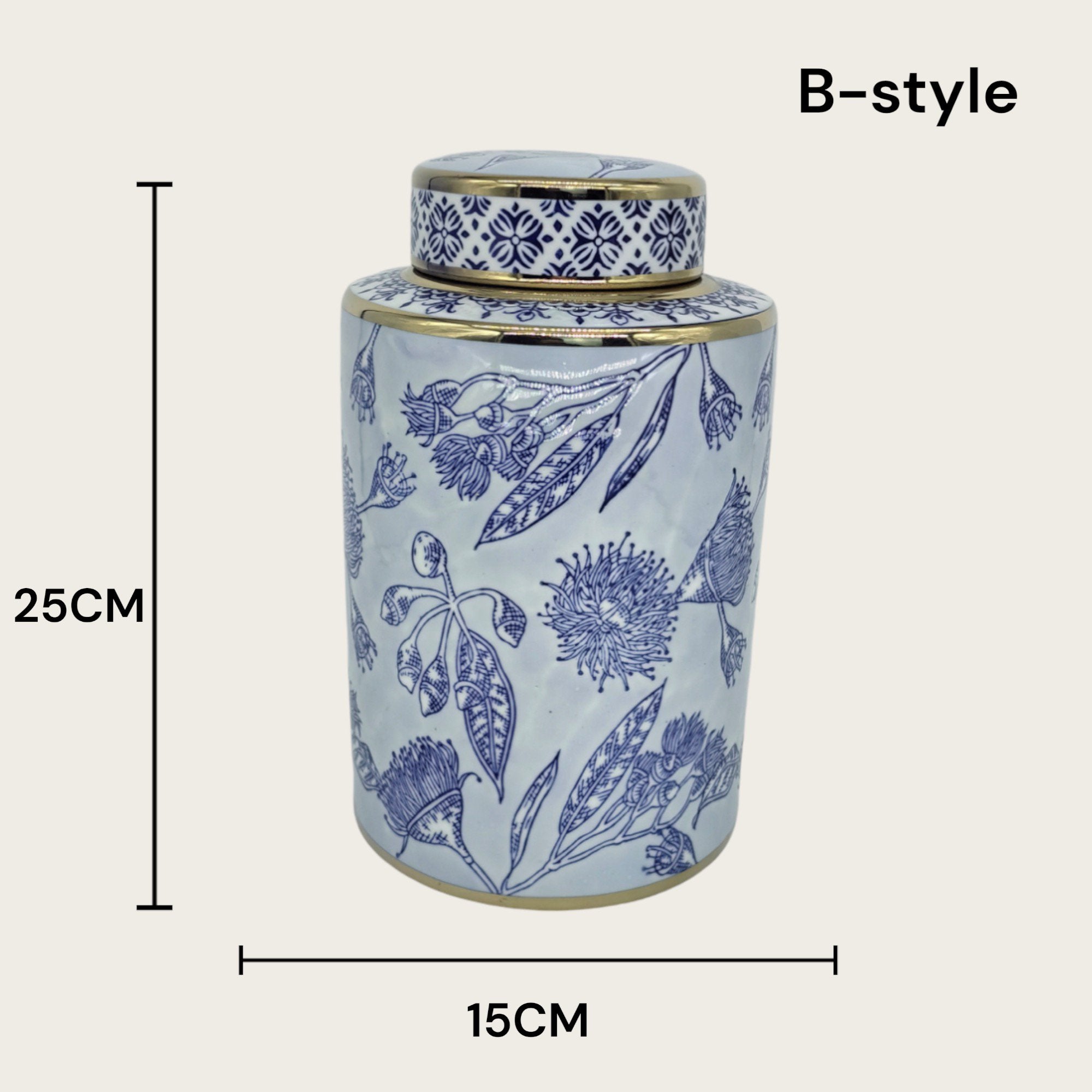 Blue and White Porcelain Flower Vase (B-style)