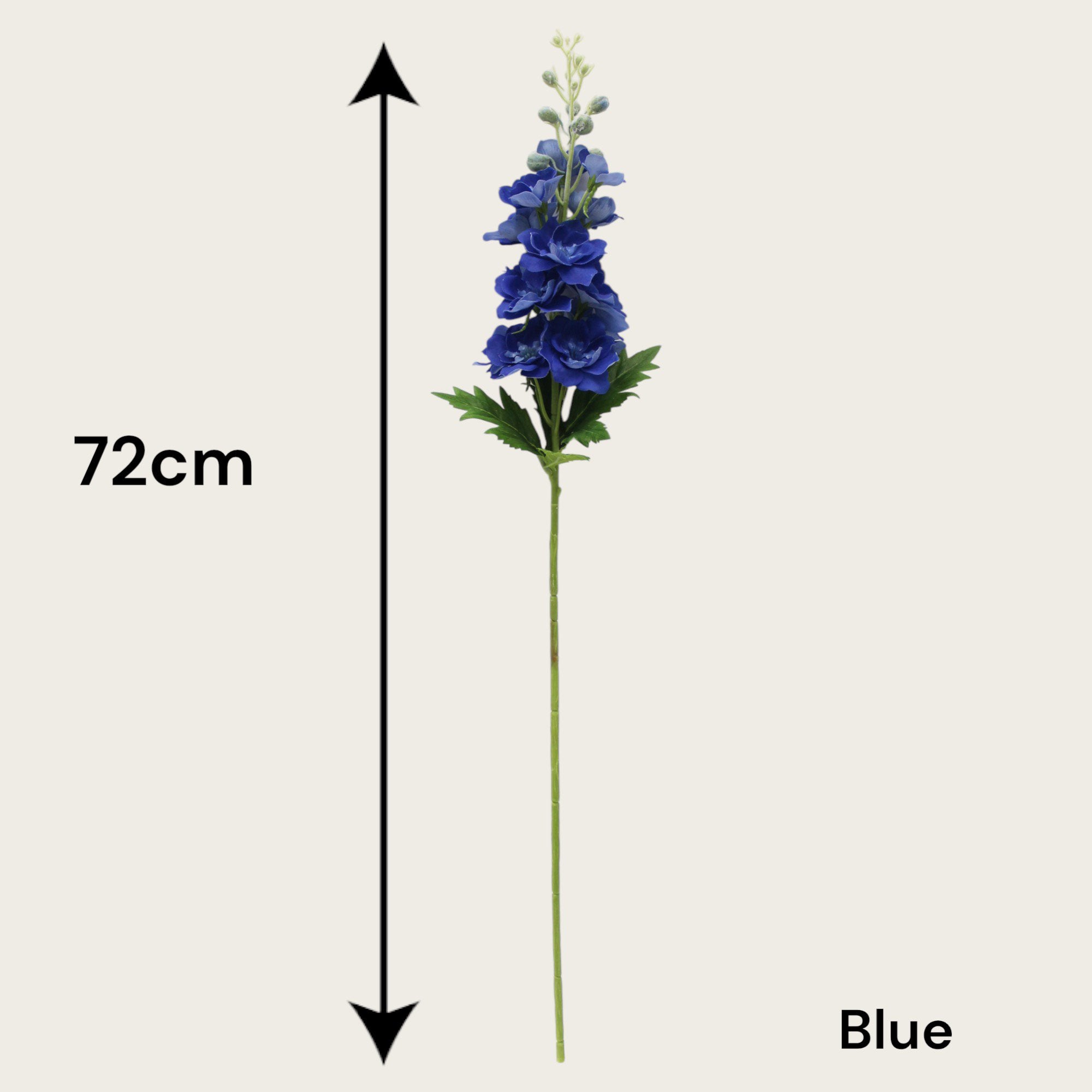 Ridderspoor Blue| Zijden kunstbloem | Lengte 72cm 1pcs