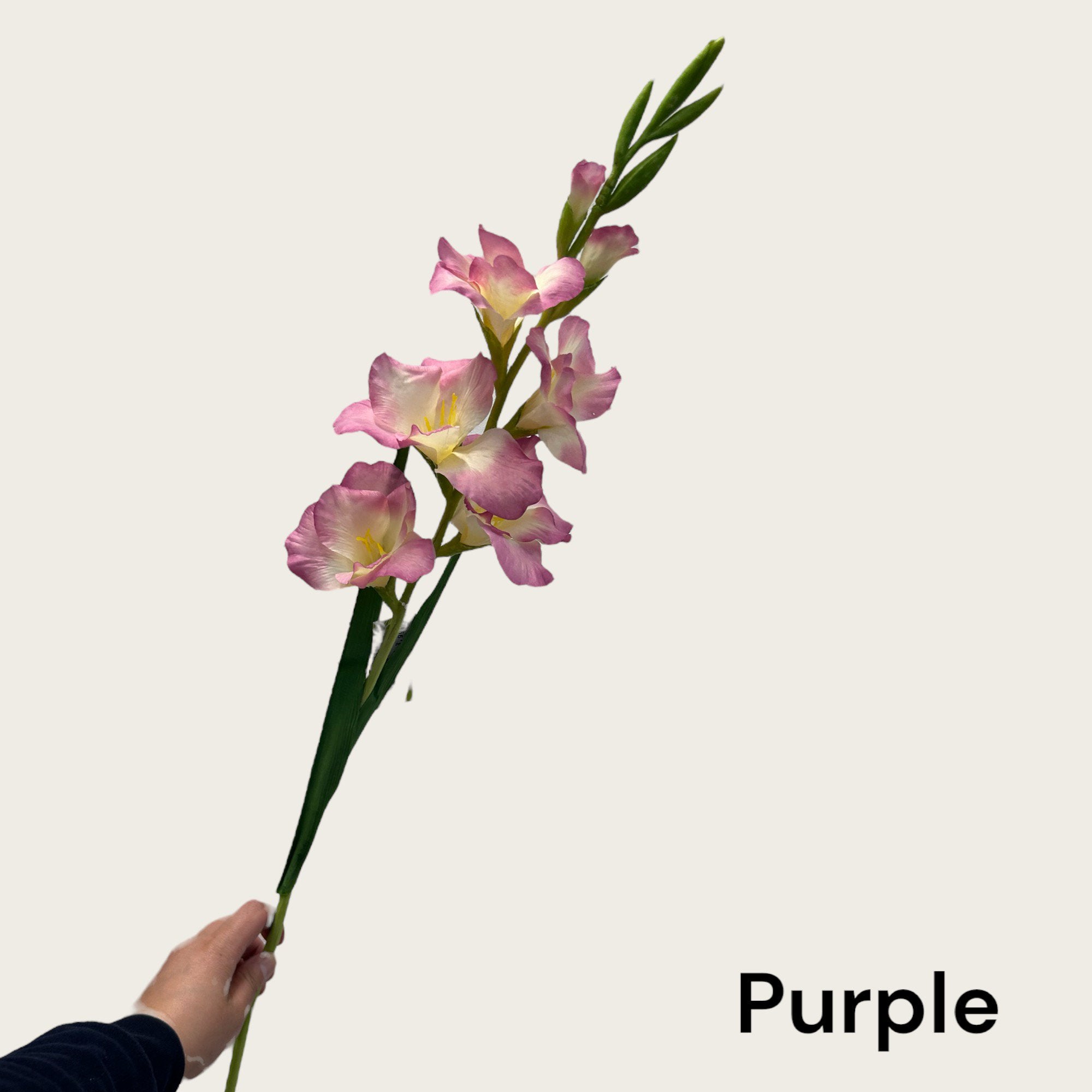 Geurende gladiolen | Zijden kunstbloem | Lengte 91cm 1pcs Purple