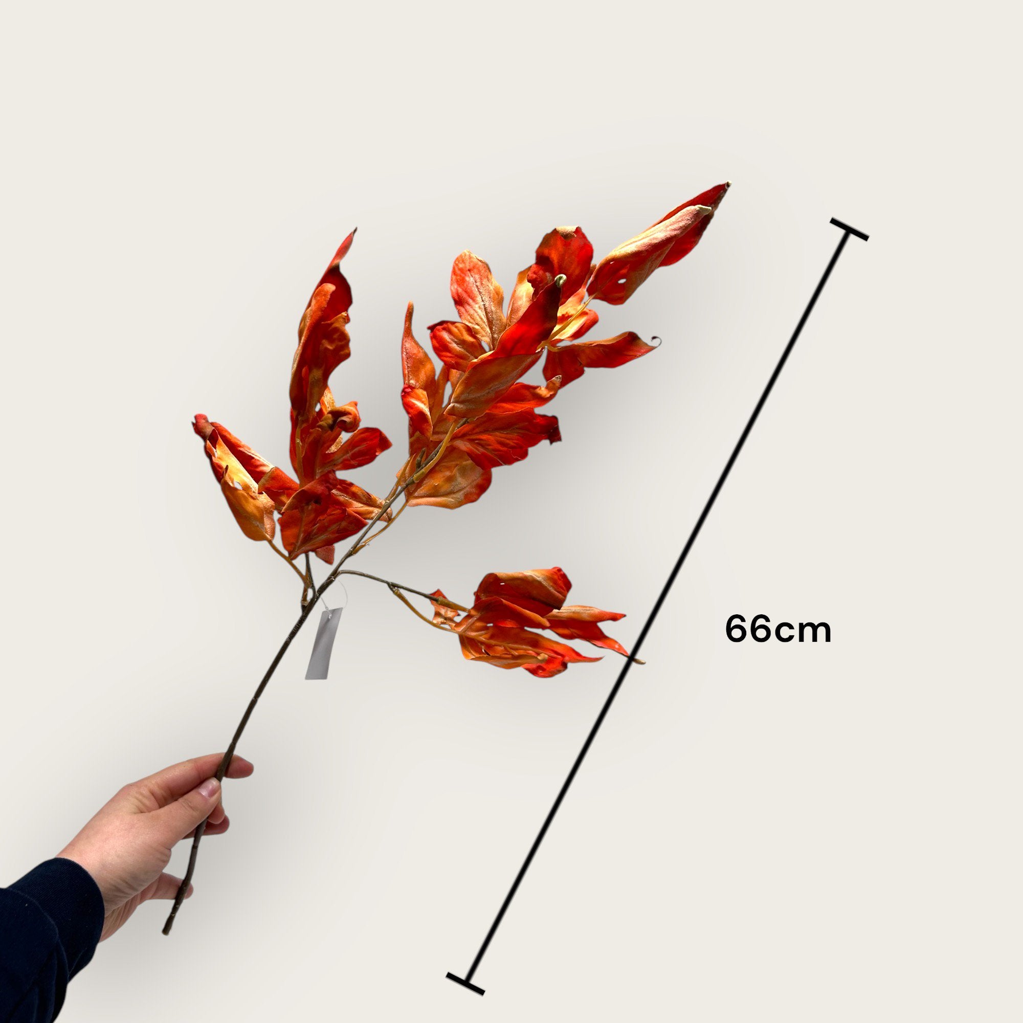 Herfstserie Yellow Bladeren | Zijden kunstbloem | Lengte 66cm 1pcs