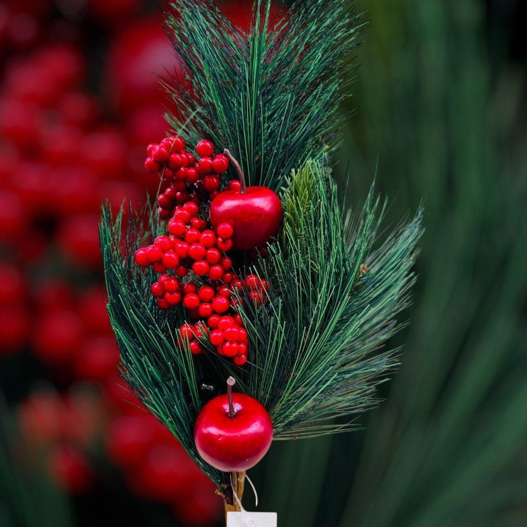 Kerstbloemcombinatie | Zijden kunstbloem | Lengte 61cm 1pcs