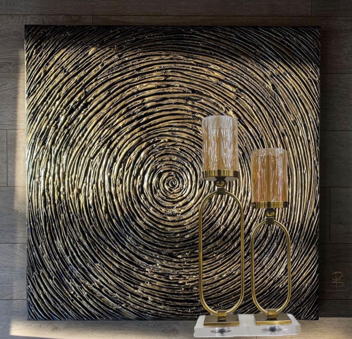 KANDELAAR | GLAS | GOUD ZH01 Big