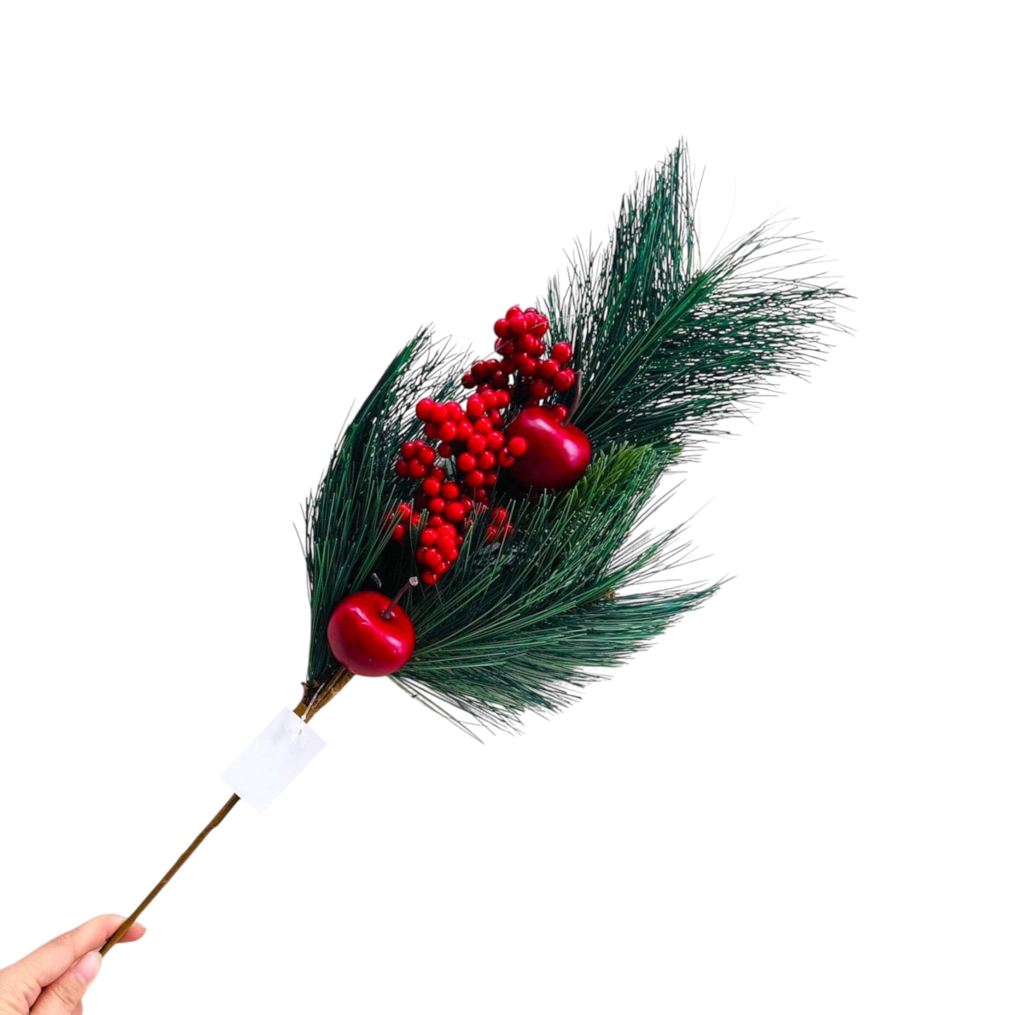 Kerstbloemcombinatie | Zijden kunstbloem | Lengte 61cm 1pcs