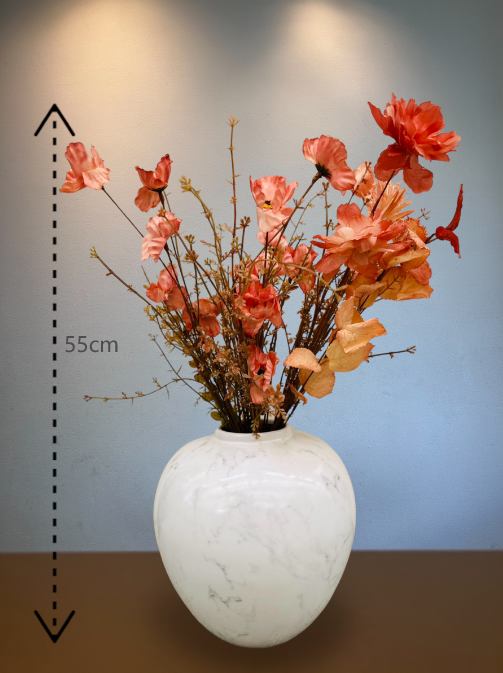 Zijden Bloemen met American porcelain ginger jar by mid-20th century Big H*28W*25