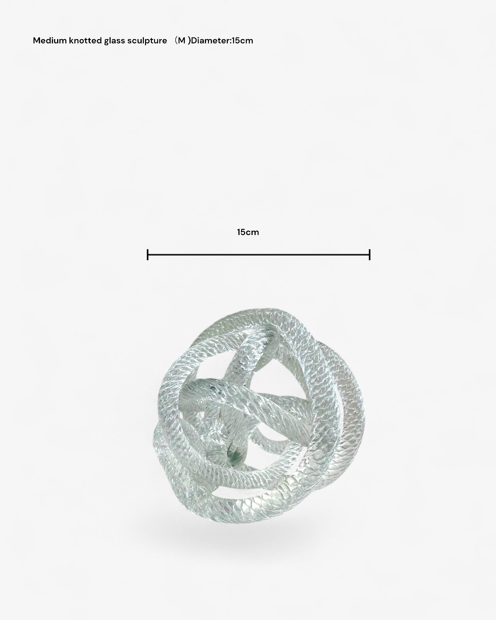 Medium knotted glass sculpture (M )Diameter:15cm