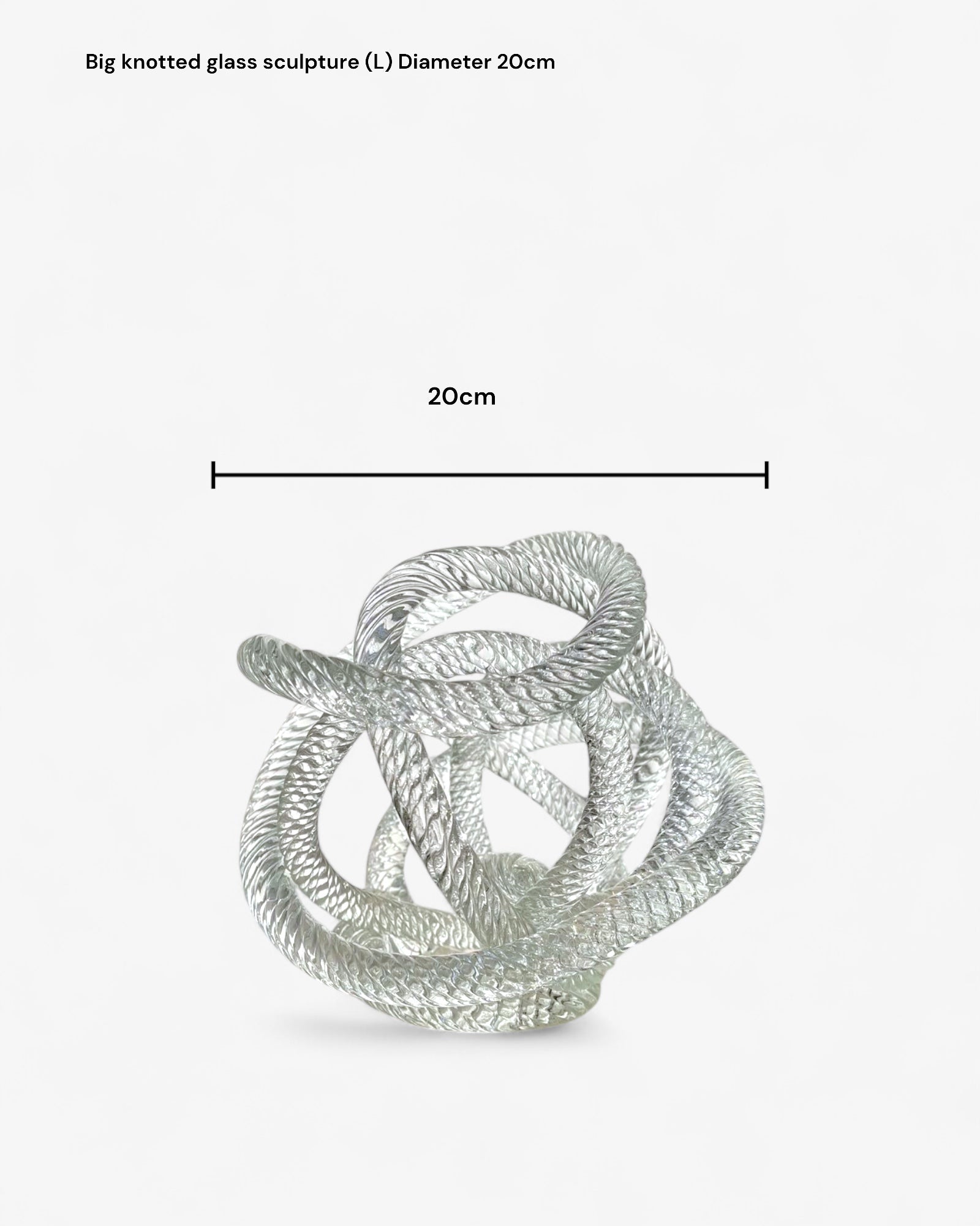 Big knotted glass sculpture (L) Diameter 20cm