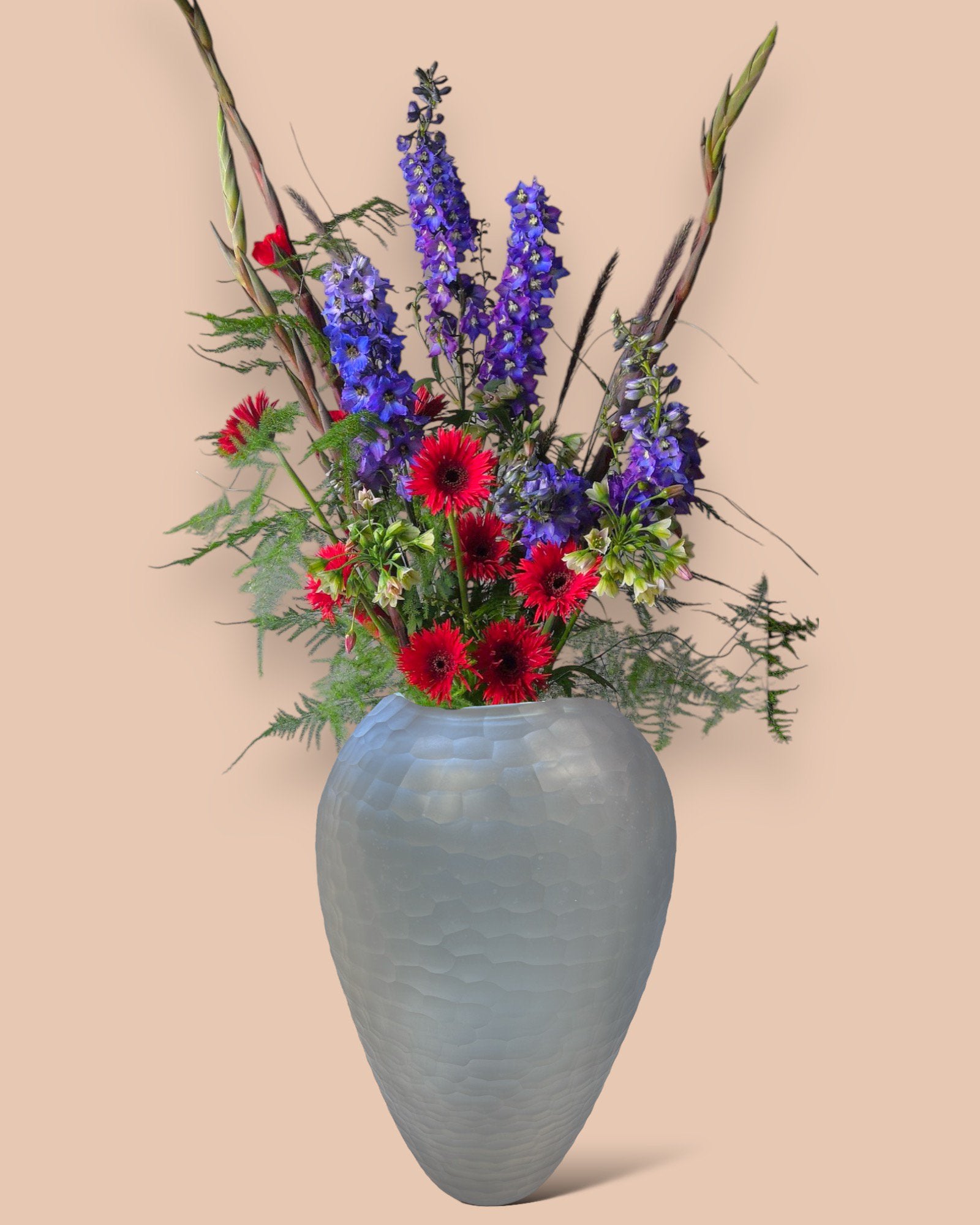 Large Smoked Gray Vase(fish scale)