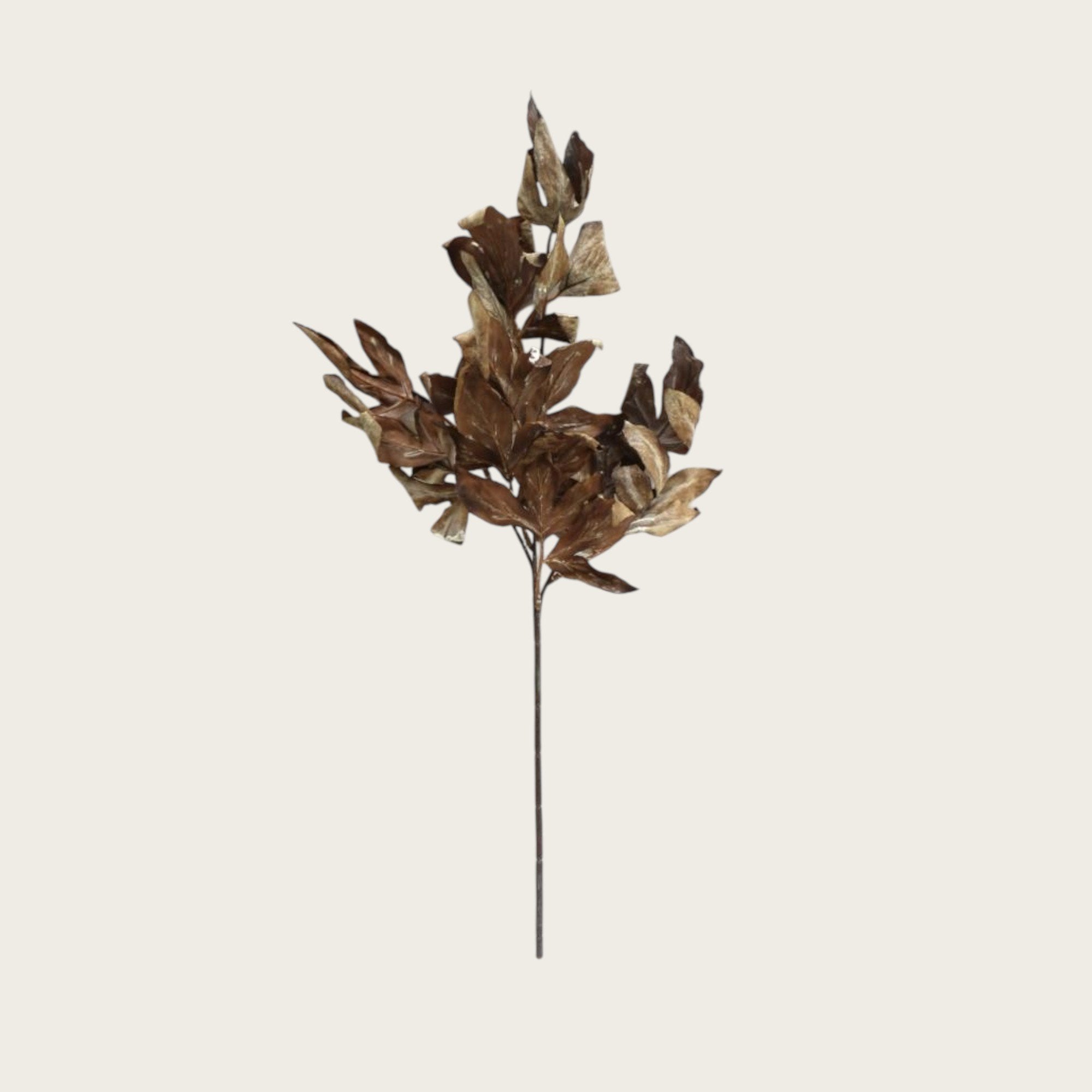 Herfstserie brown bladeren | Zijden kunstbloem | Lengte 66cm 1pcs