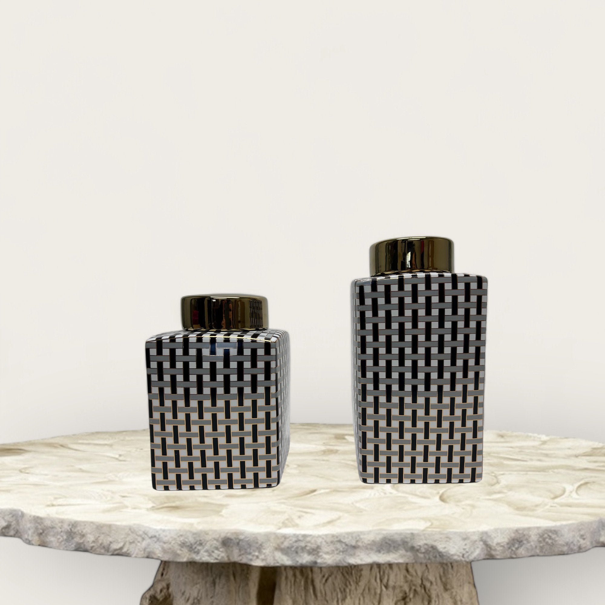 Golden Canister with Lid B style