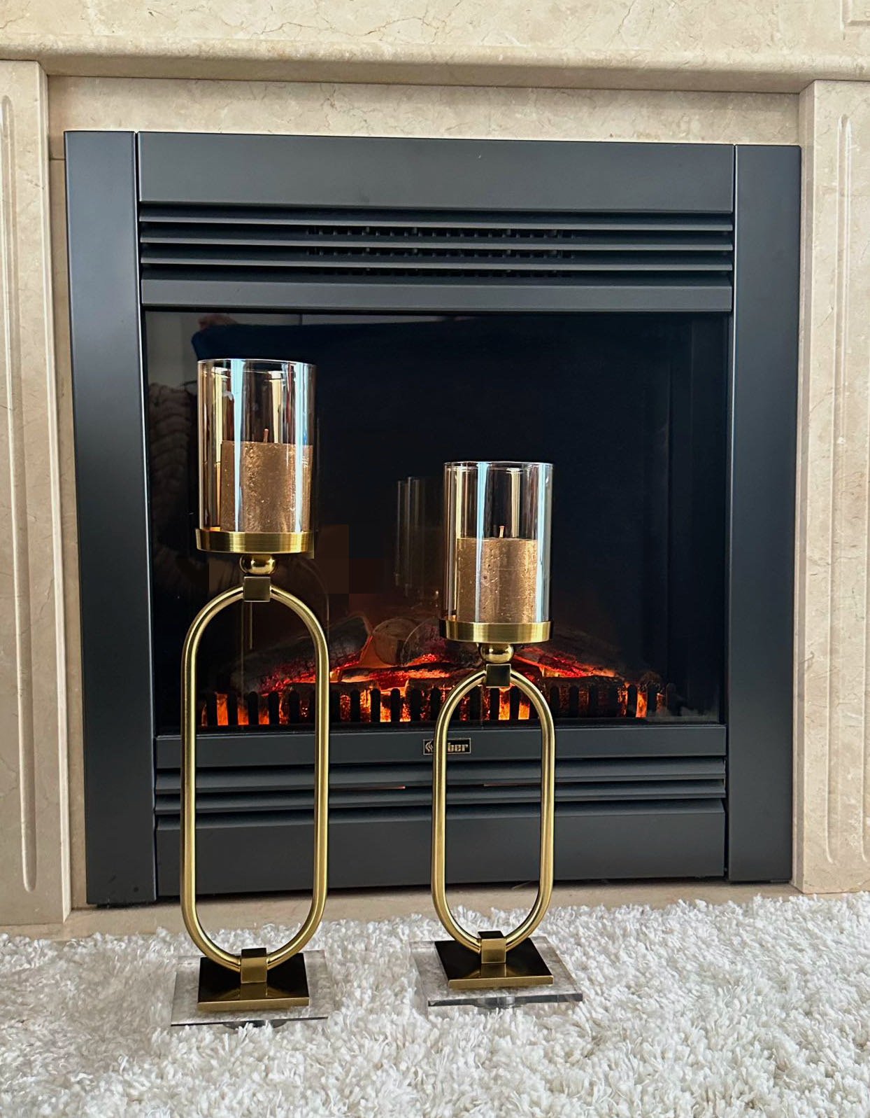 KANDELAAR | GLAS | GOUD ZH01 Big