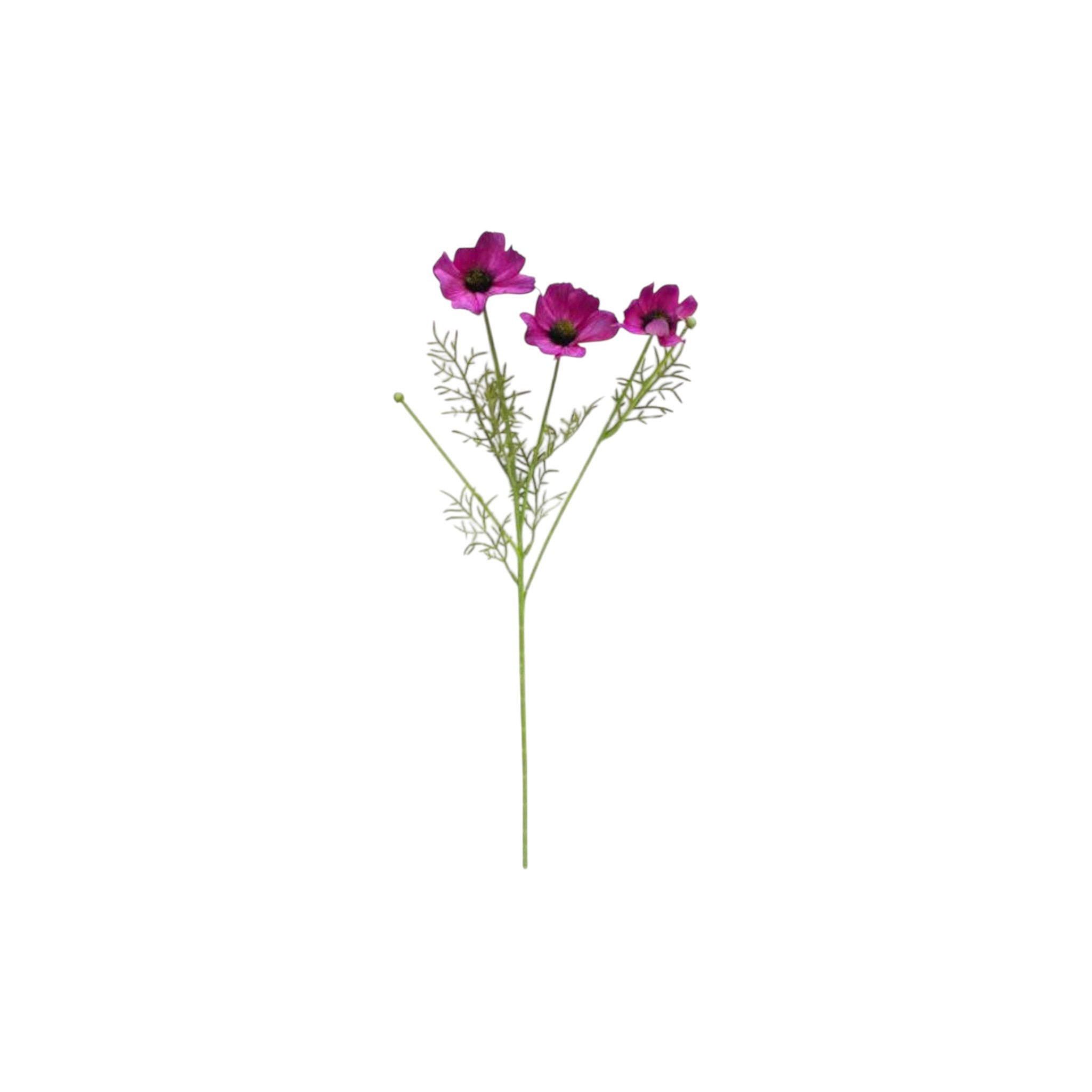 3D real touch chrysanthemum purple | Zijden kunstbloem | Lengte 52cm 1pcs