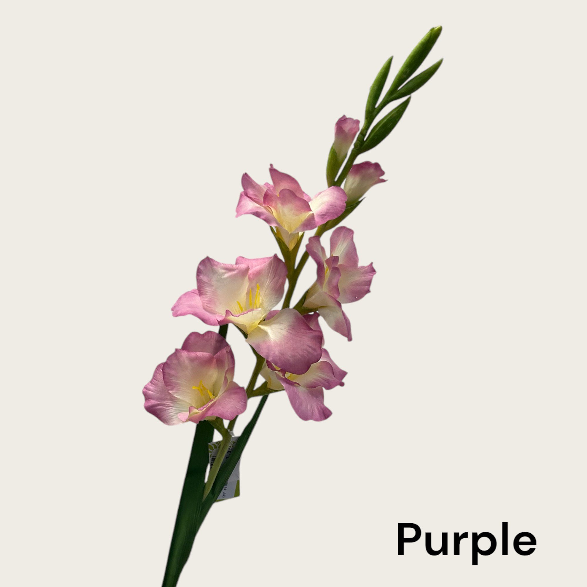 Geurende gladiolen | Zijden kunstbloem | Lengte 91cm 1pcs Purple