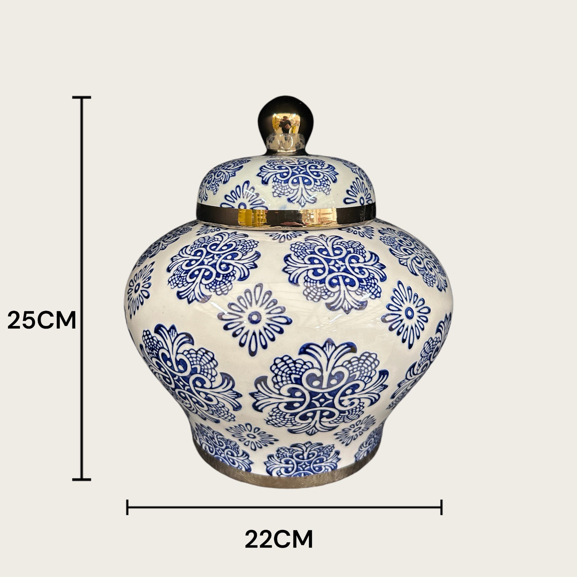 Blue and White Porcelain Flower Jar(For Kitchen Home)