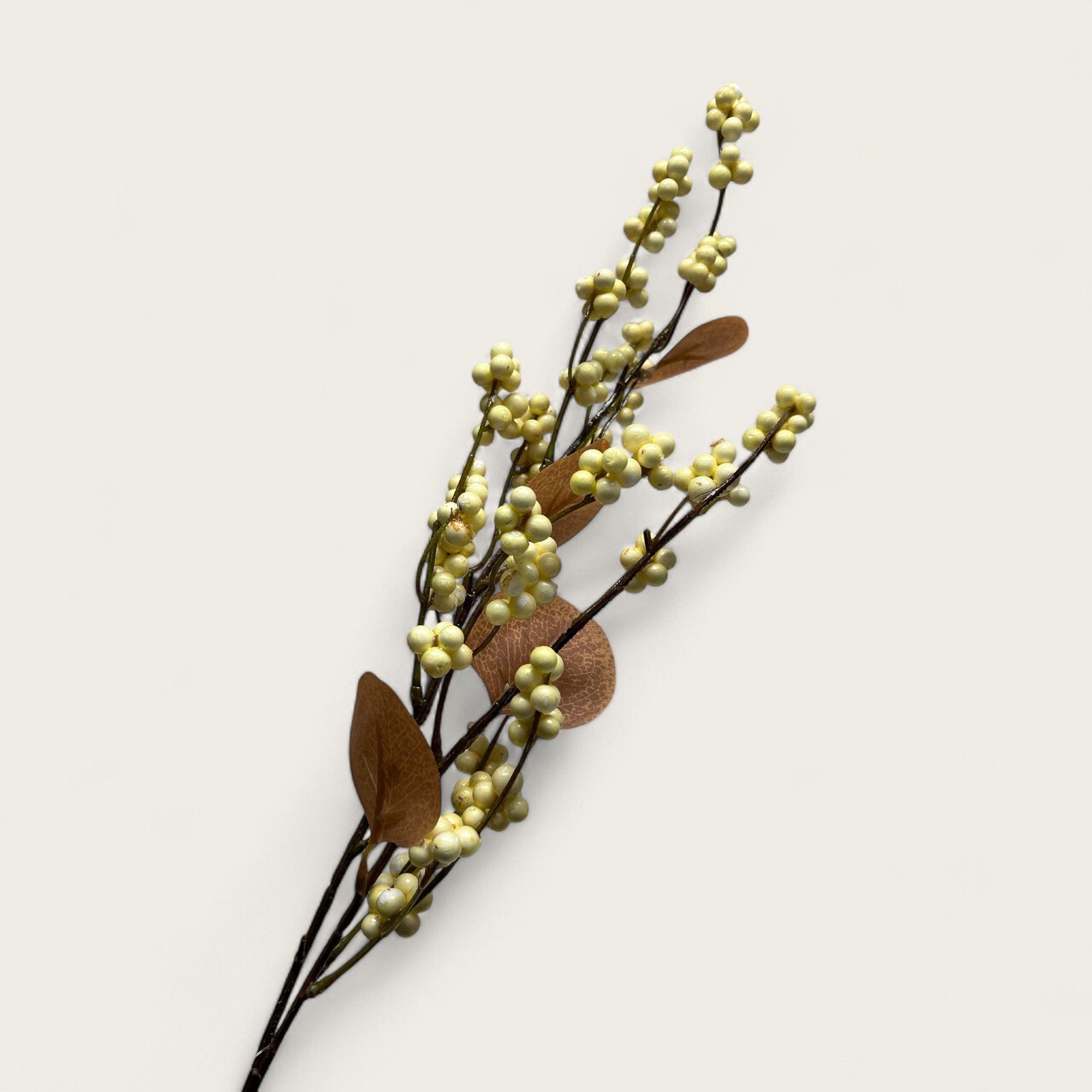 Wit Vrucht | Zijden kunstbloem | Lengte 83cm  1pcs