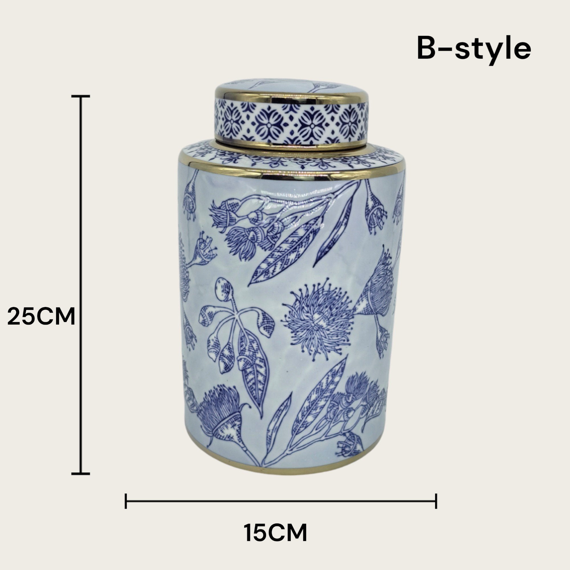 Blue and White  Porcelain Flower Vase (B-style)