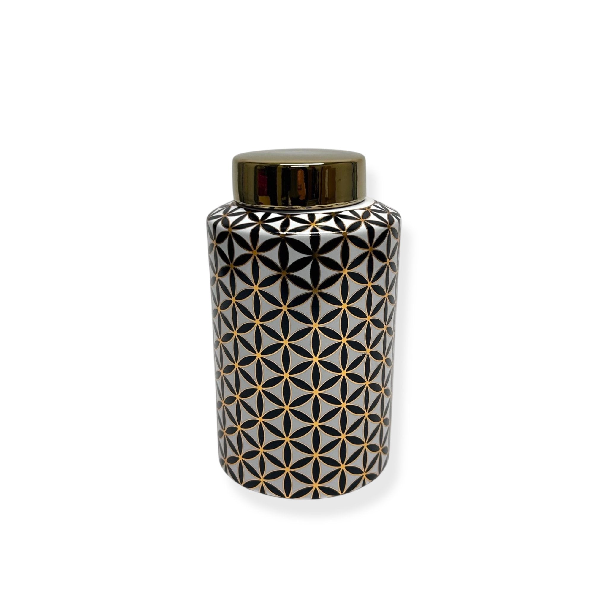 Golden Canister with Six Leaf Clover B style