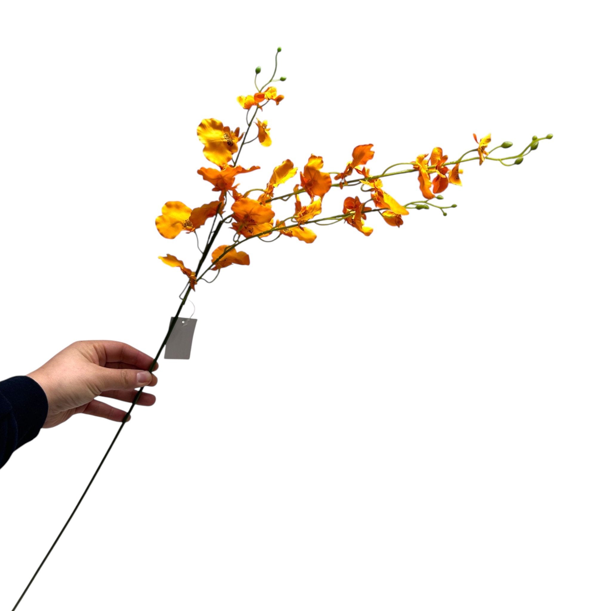 Oranje Oncidium | Zijden kunstbloem | Lengte 97cm  1pcs