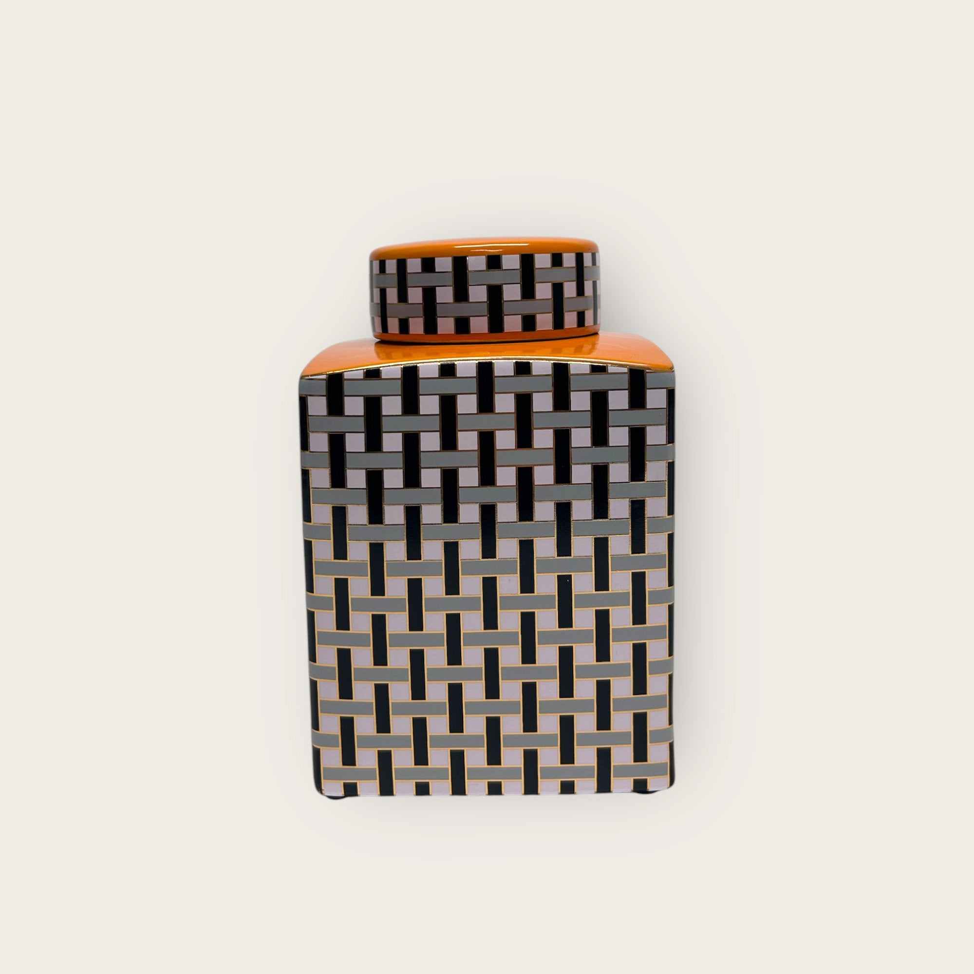 Orange canister with Lid A style