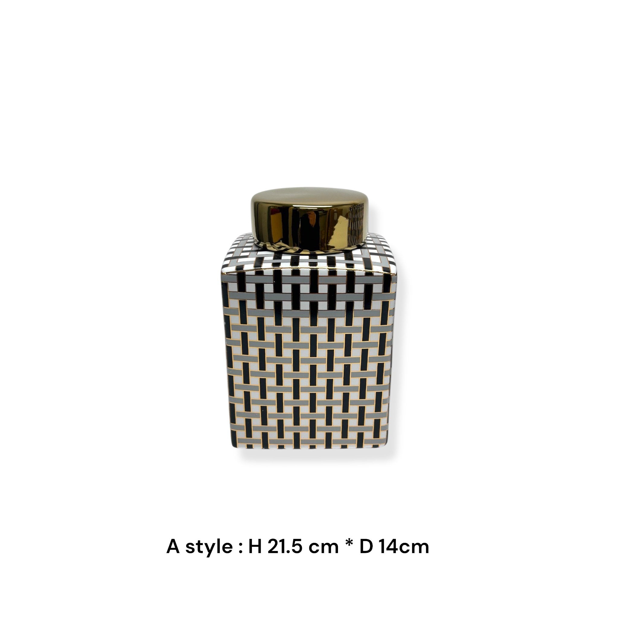 Golden Canister with Lid A style