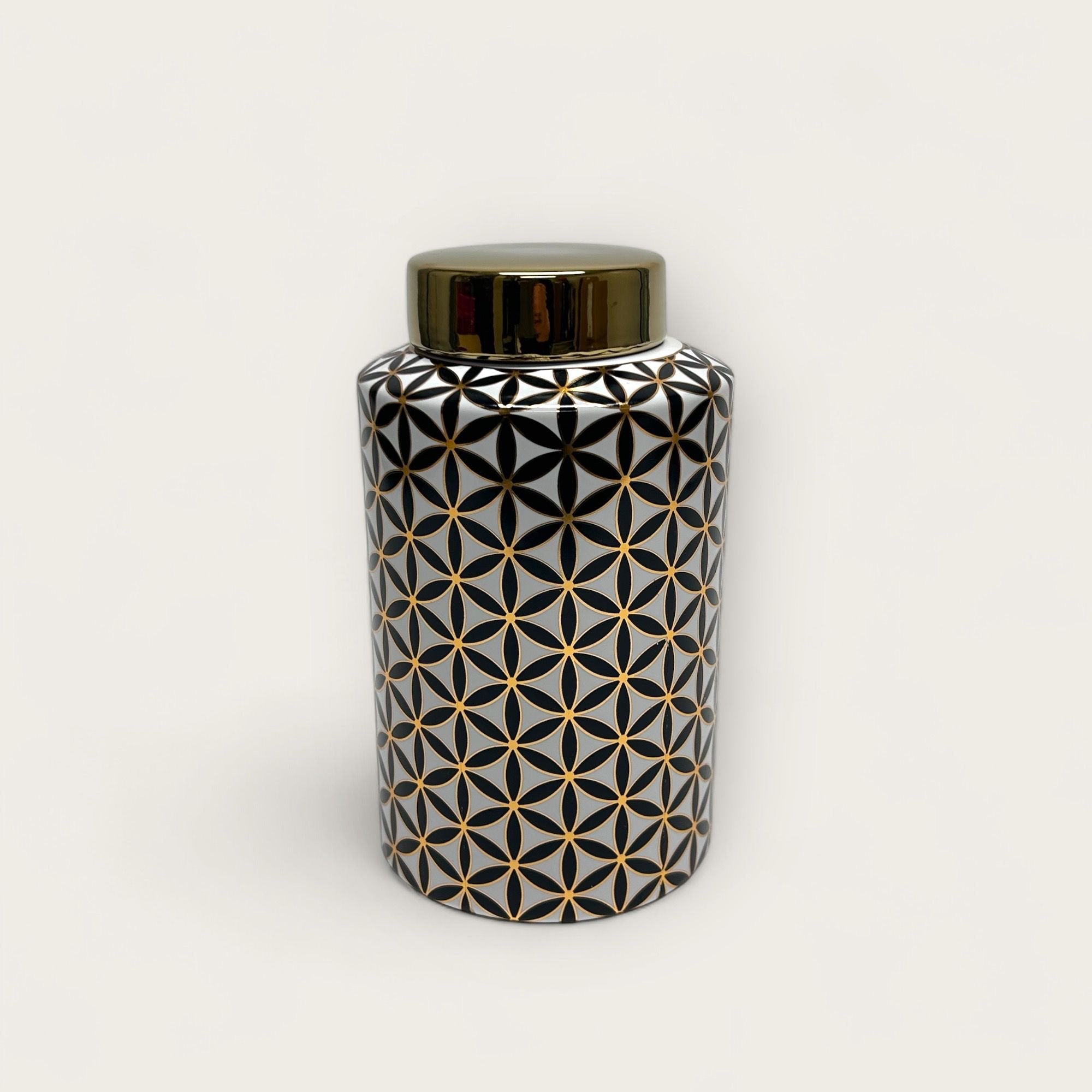 Golden Canister with Six Leaf Clover B style