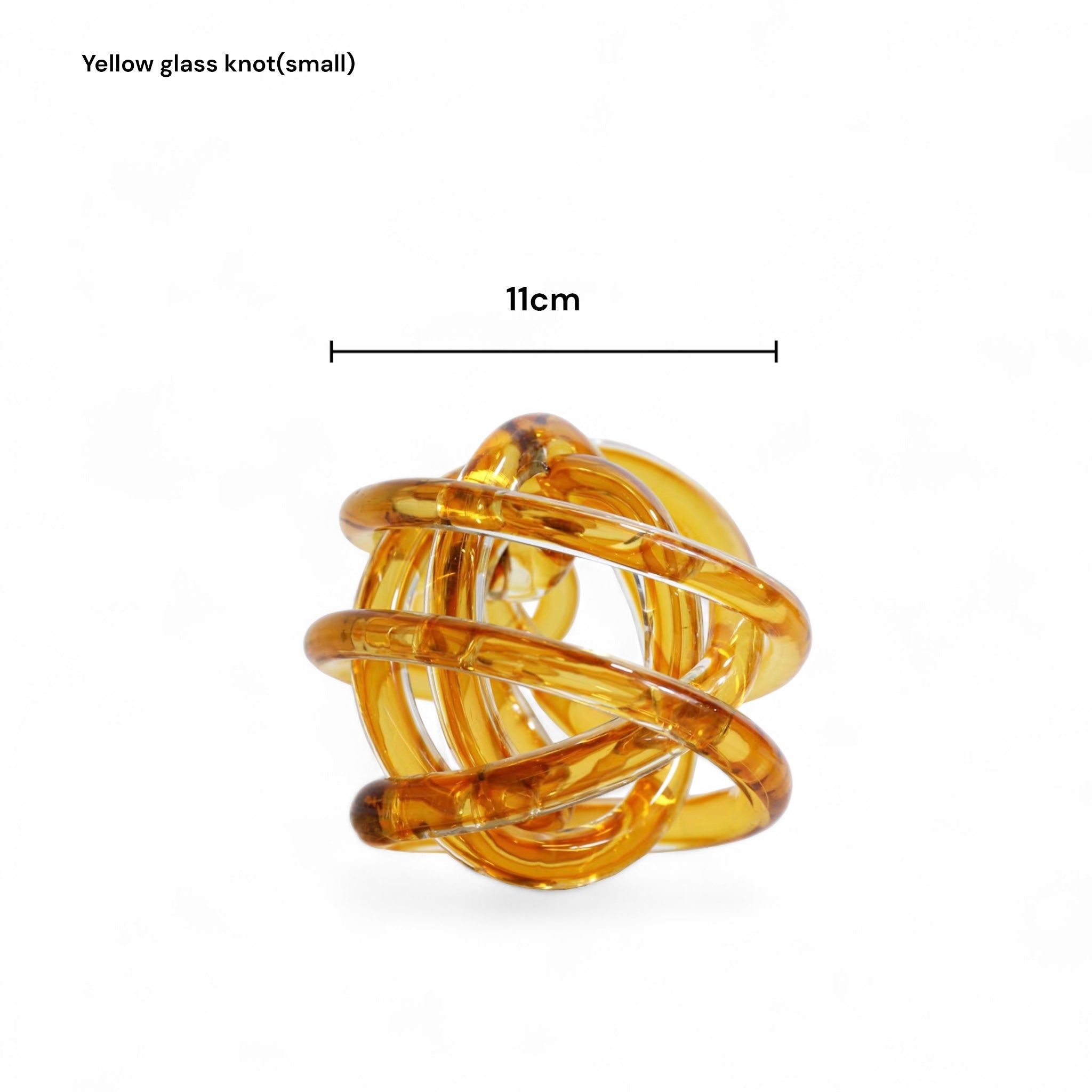 Yellow glass knot(small) Diameter: 11cm