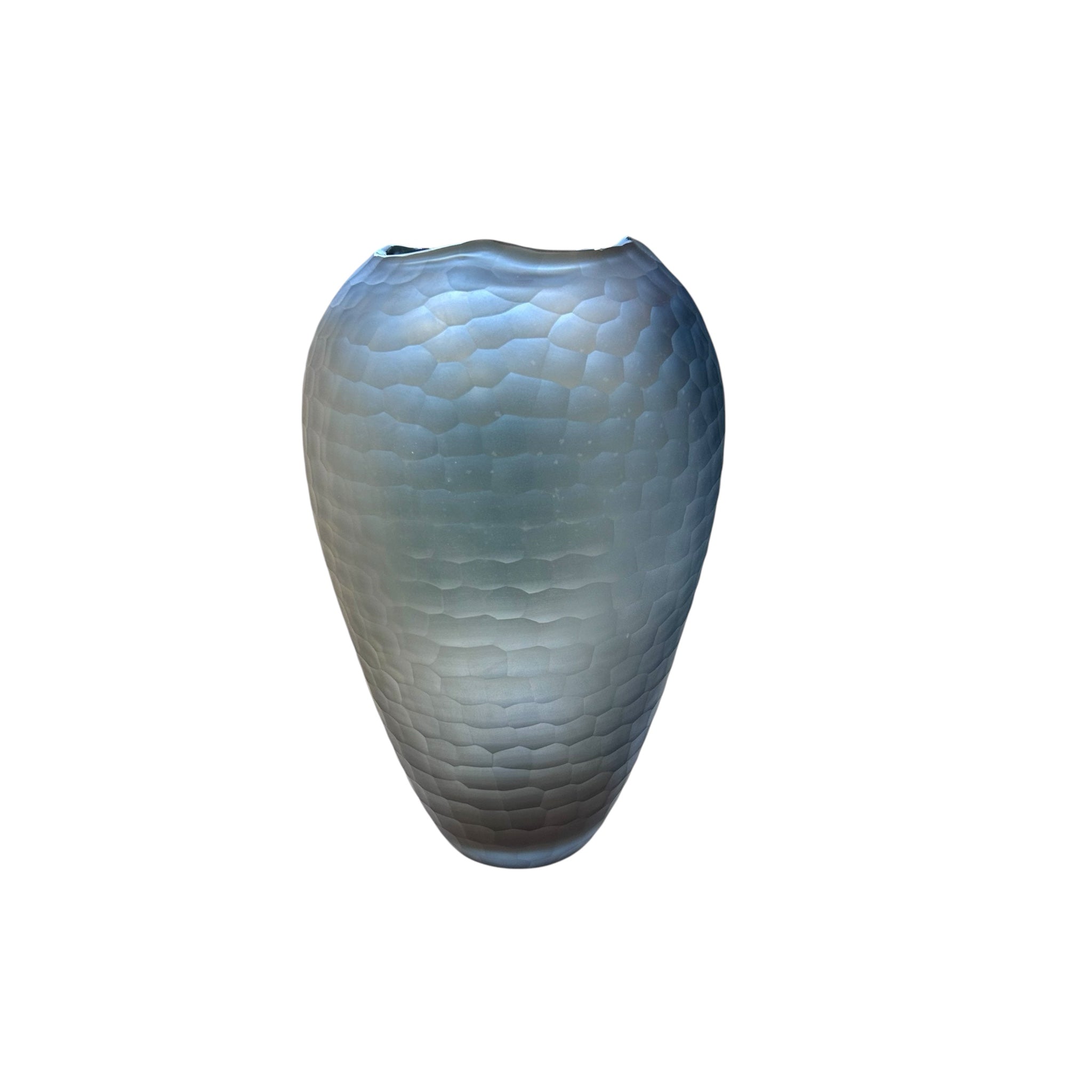 Large Smoked Gray  Vase（fish scale）