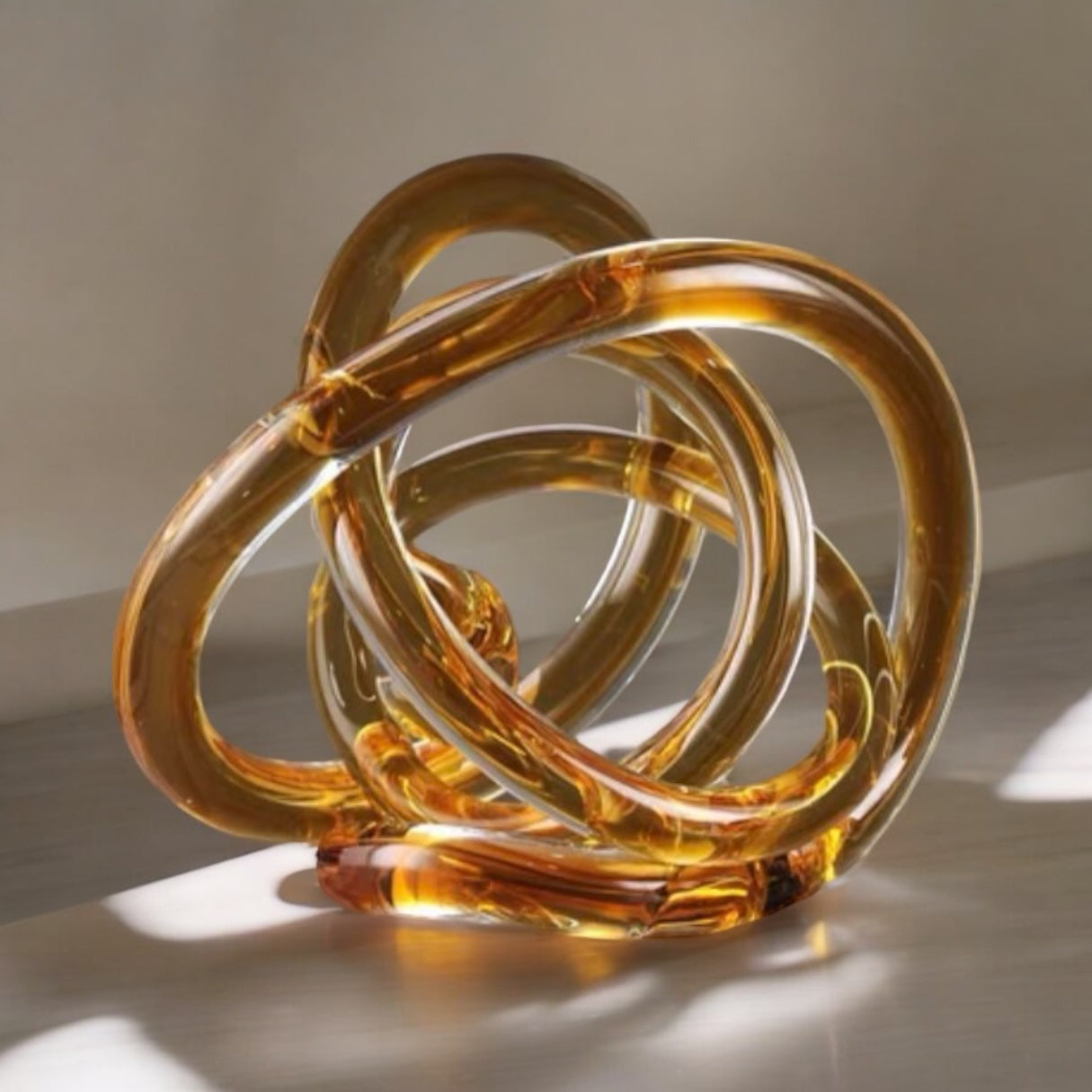 Yellow Glass knot(L ：16cm)