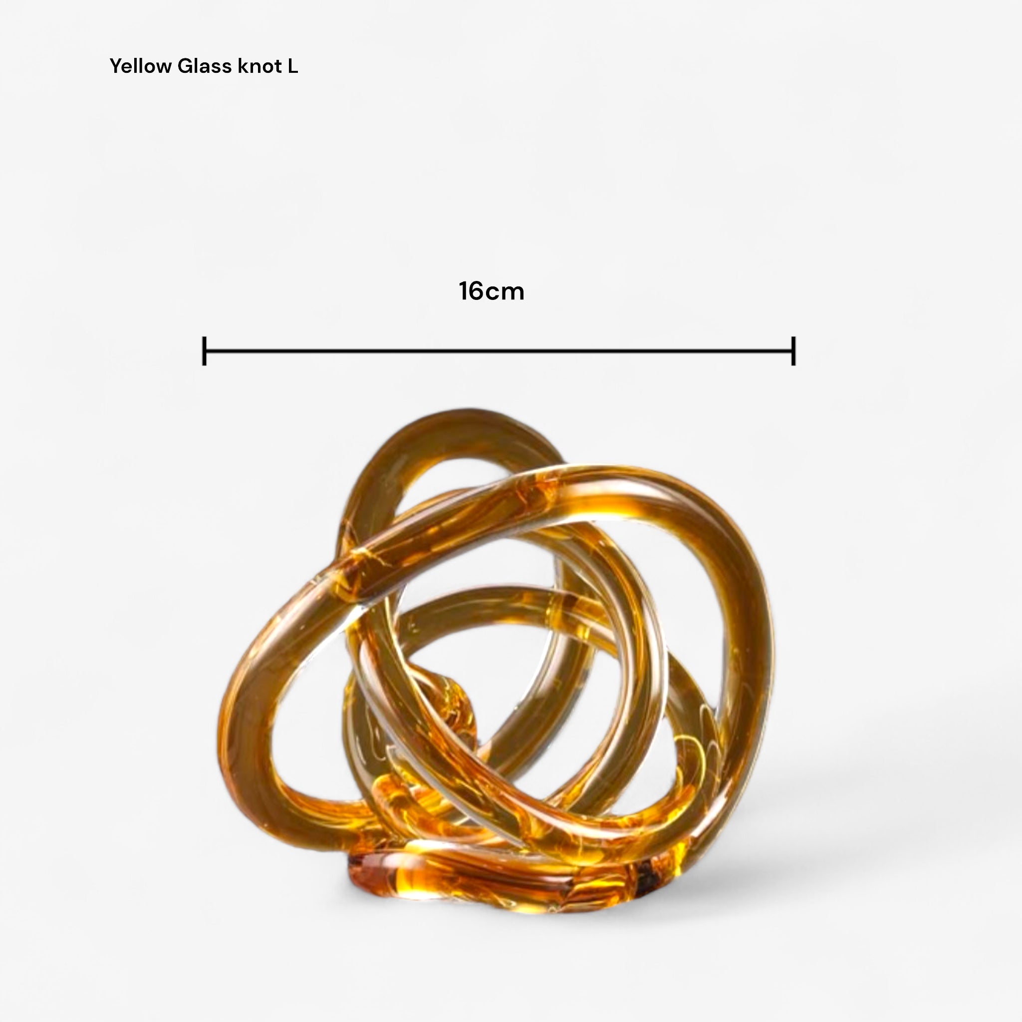 Yellow Glass knot(L ：16cm)