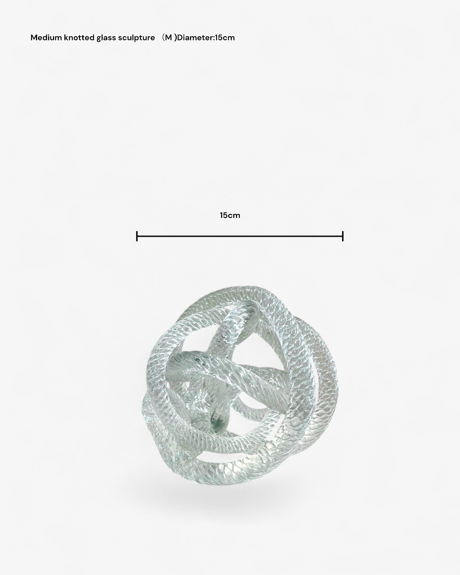 Medium knotted glass sculpture （M )Diameter:15cm