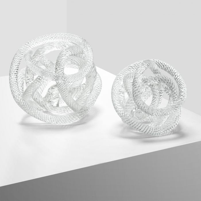 Big knotted glass sculpture (L) Diameter 20cm