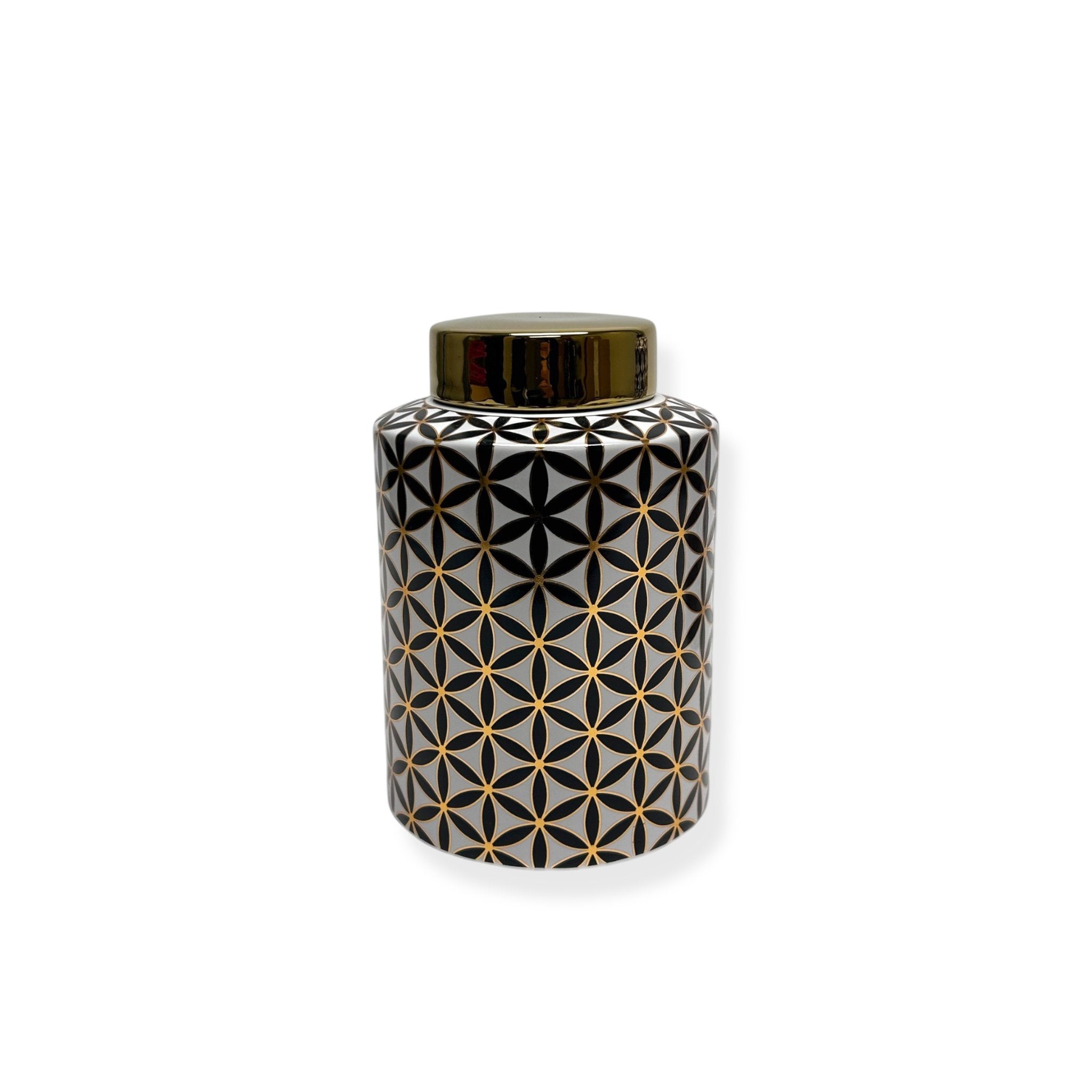 Golden Canister with Six Leaf Clover A style