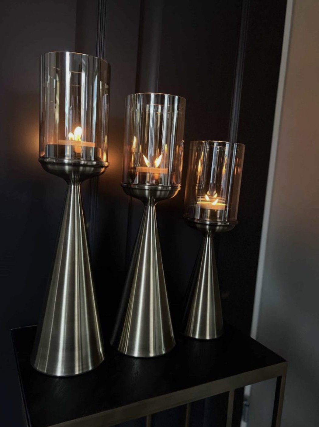 KANDELAAR | GLAS | GOUD 10045 middel